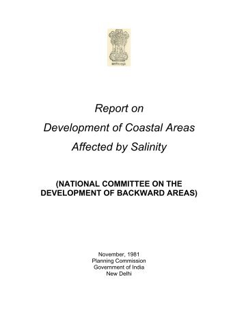 Report on Development of Coastal Areas Affected by Salinity