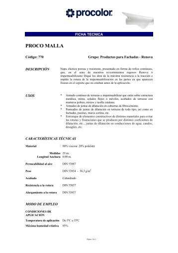 PROCO MALLA - Procolor
