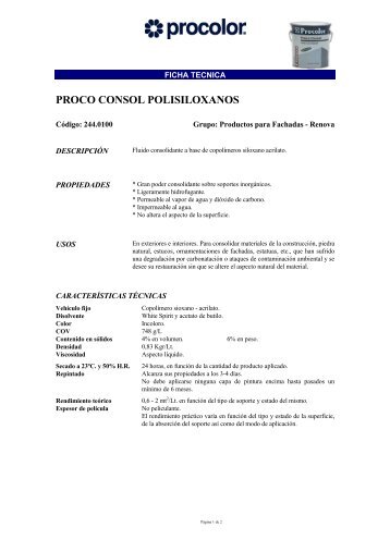 PROCO CONSOL POLISILOXANOS - Procolor