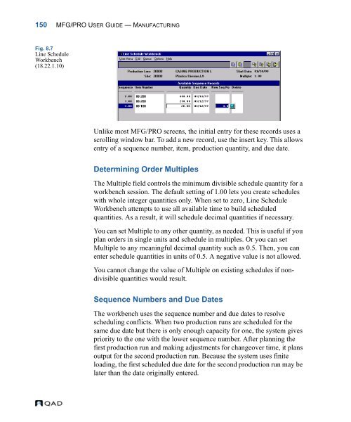 MFG/PRO 9.0 User Guide Volume 3: Manufacturing - QAD.com