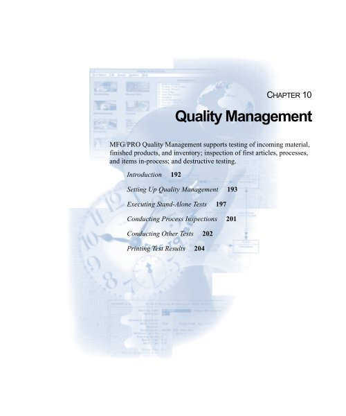 MFG/PRO 9.0 User Guide Volume 3: Manufacturing - QAD.com