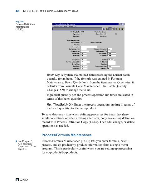 MFG/PRO 9.0 User Guide Volume 3: Manufacturing - QAD.com