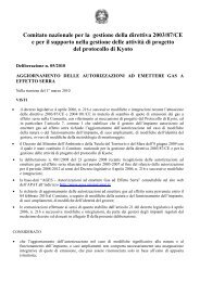 deliberazione n. 005/2010 (pdf, 149 KB) - Ministero dell'Ambiente