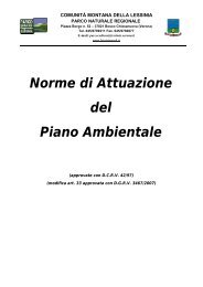 norme di attuazione del piano ambientale - Lessinia