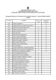 PORTADORES ESPECIAIS-LISTA PRONTA - CGIC - Universidade ...