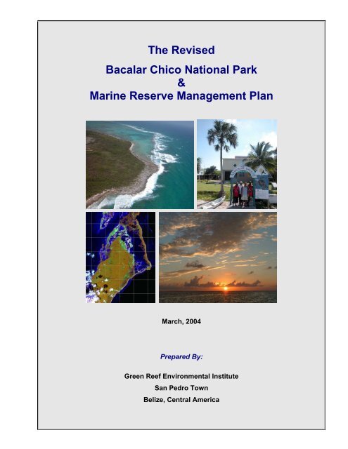 Bacalar Chico Management Plan - Glover's Reef Marine Reserve