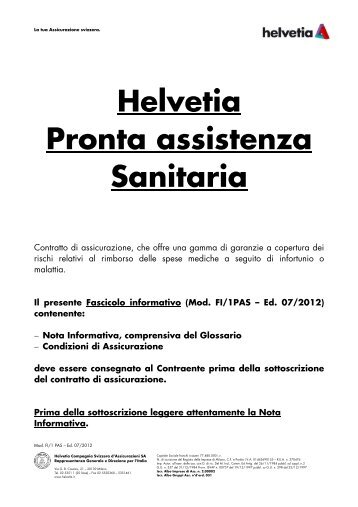 Helveita Pronta Assistenza Sanitaria - Helvetia