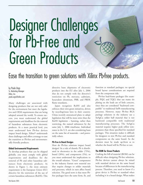 Design Challenges: Avoiding the Pitfalls, winning the game - Xilinx