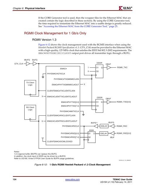 Xilinx UG194 Virtex-5 FPGA Embedded Tri-Mode Ethernet MAC ...