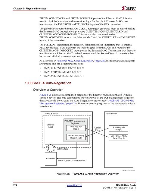 Xilinx UG194 Virtex-5 FPGA Embedded Tri-Mode Ethernet MAC ...