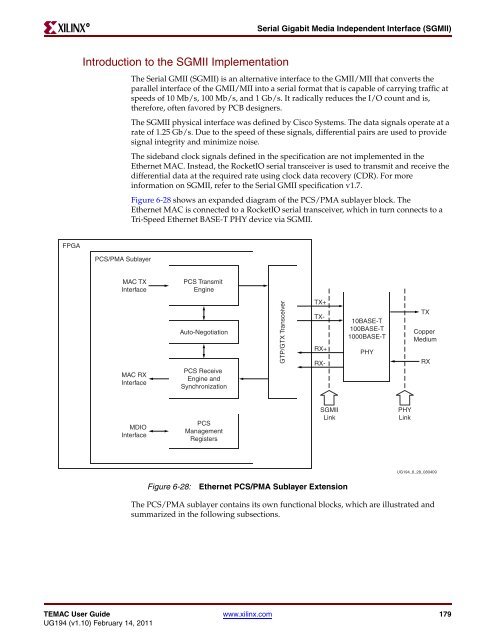 Xilinx UG194 Virtex-5 FPGA Embedded Tri-Mode Ethernet MAC ...