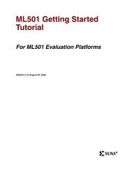 Xilinx UG228 ML501 Getting Started Tutorial for ML501 Evaluation ...