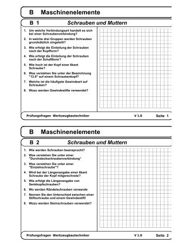 B Maschinenelemente B Maschinenelemente