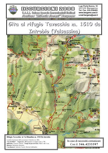 Gita al rifugio Tavecchia m. 1510 da Introbio (Valsassina)