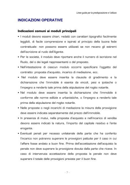 La modulistica nella mediazione immobiliare - CCIAA di Varese