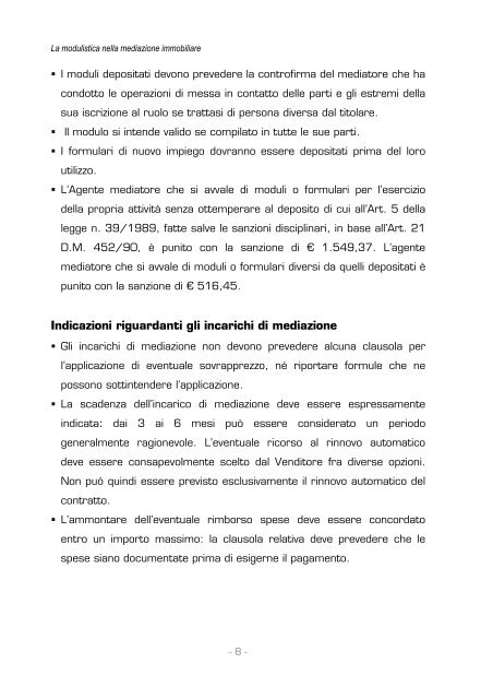 La modulistica nella mediazione immobiliare - CCIAA di Varese