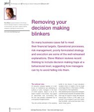 Removing your decision making blinkers - Ashridge