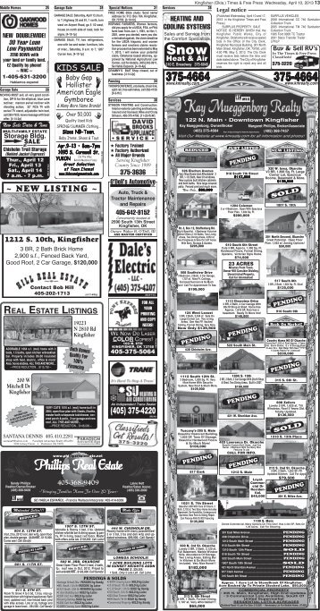 Pages 13-16. - Kingfisher Times and Free Press