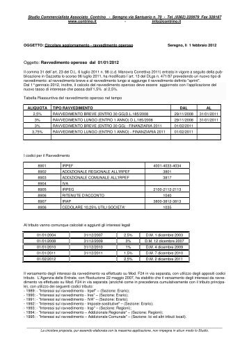 Circolare ravvedimento - studio commercialista associato contrino