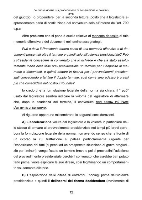 Le nuove norme sui procedimenti di separazione e divorzio