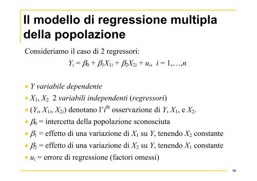 Schema della lezione