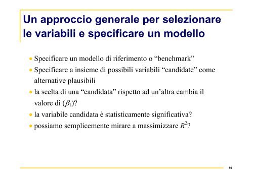 Schema della lezione