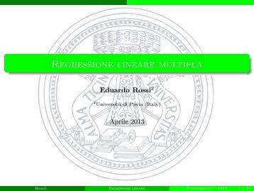 Modello di regressione lineare multipla (cap.6) - Economia