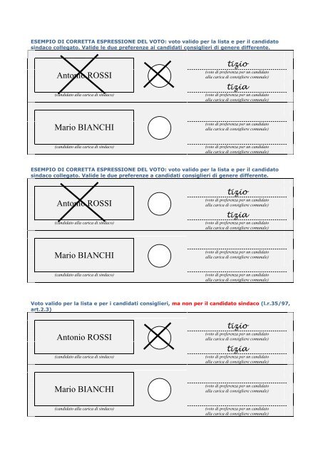 ELEZIONI COMUNALI E CIRCOSCRIZIONALI - Comune di San ...