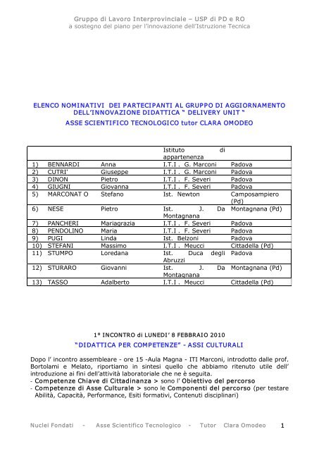 Gruppo Di Lavoro Interprovinciale Usp Di Pd E Ro A Sostegno Del Informazioni e istruzioni minime con guida gratuita e con il link per scaricare gratis la guida integrale. www yumpu com