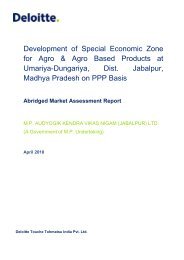 (Abridged Market Assessment Report for Bidders) for Agro SEZ