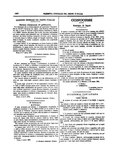 Legge - 20 marzo 1890 - monumentinazionali.it