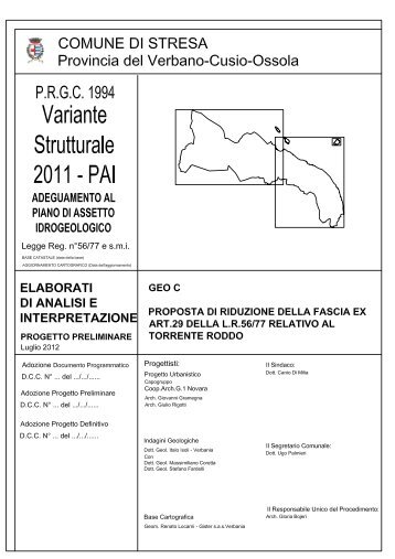 geo c relazione art 29 - Comune di Stresa