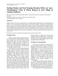 Seeding Density and Seed Steeping Duration Effects on Agro ...