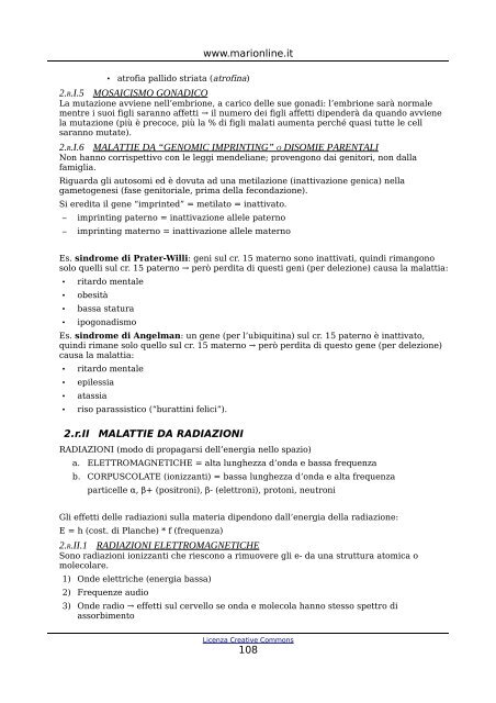 Appunti di Patologia - www.marionline.it