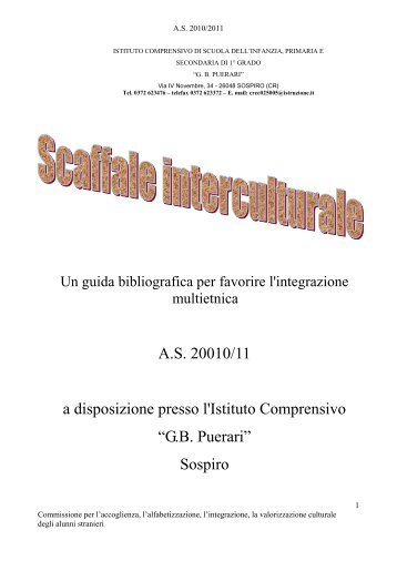 Scaffale interculturale - Icsospiro.It