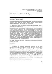 Role of Earthworms in Vermitechnology - Ijat-aatsea.com