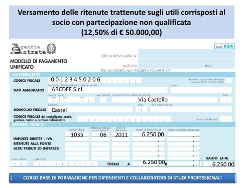 Il sostituto d'imposta - Ordine dei Dottori Commercialisti e degli ...