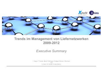 Trends im Management von Liefernetzwerken 2009-2012 Executive ...