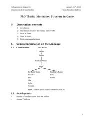 Information Structure in Gamo