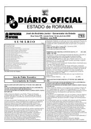 D.O.E. Nº 793.pmd - Imprensa Oficial do Estado de Roraima ...