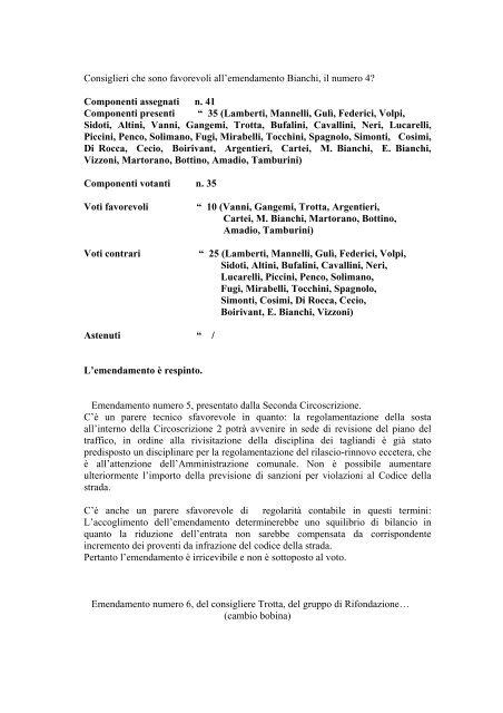 Discussione integrale - Comune di Livorno