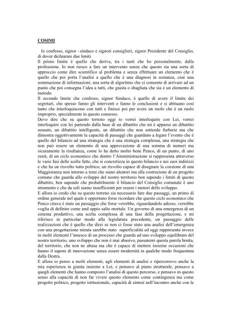 Discussione integrale - Comune di Livorno