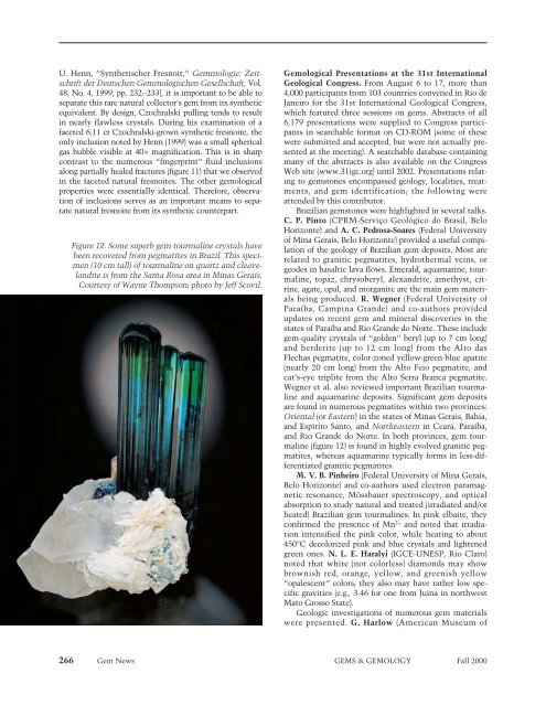 Fall 2000 Gems & Gemology - Gemfrance