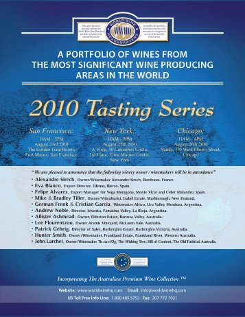 2010 Tasting Series - Cream Wine Company