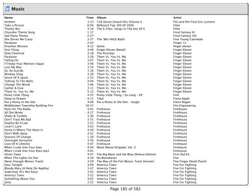 Music_Styles_files/Song List.pdf - DJ Matt Claeys