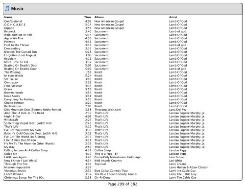 Music_Styles_files/Song List.pdf - DJ Matt Claeys