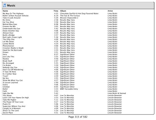 Music_Styles_files/Song List.pdf - DJ Matt Claeys