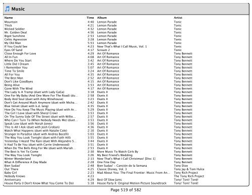 Music_Styles_files/Song List.pdf - DJ Matt Claeys