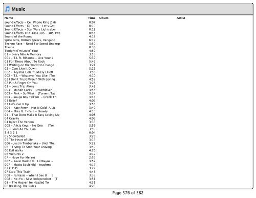 Music_Styles_files/Song List.pdf - DJ Matt Claeys