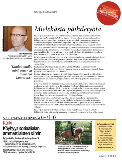 Sosiaalitieto 5-2010.pdf - Huoltaja-säätiö